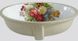 Раковина керамическая белая с цветами врезная овальная Ametist 012