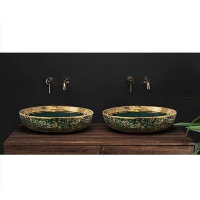 Умывальник (раковина) REA MARGOT GREEN GOLD накладной