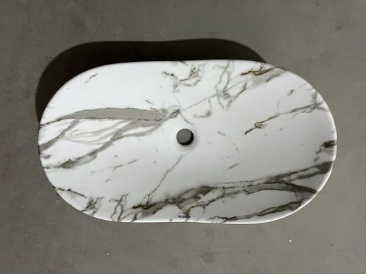 Раковина накладна MIXXUS PREMIUM WAVE-0105 MARBLE 620х360х160mm (MP6559)