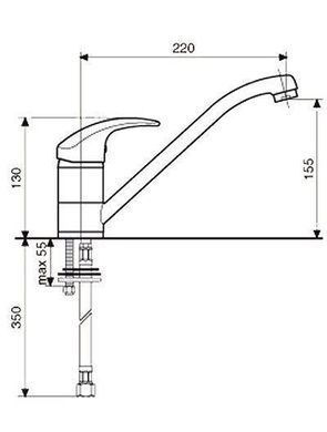 Змішувач ANUBIS кухня бронза BR7007R, BR Бронза