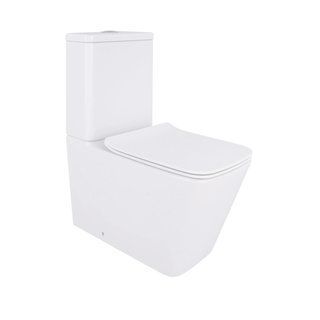 Унитаз напольный Qtap Crow Eco безободковый с сиденьем Soft-close QTCRO27W48750