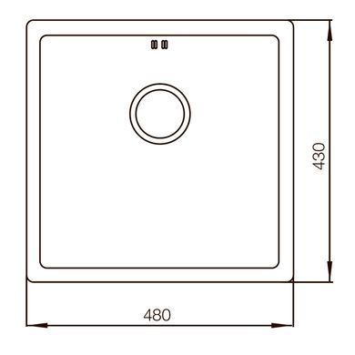 Мийка Mixxus MX4843-220x1.0-PVD-Bronze (MX0558)