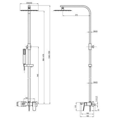Душевая система TOPAZ LEXI TL 21102-H57-00