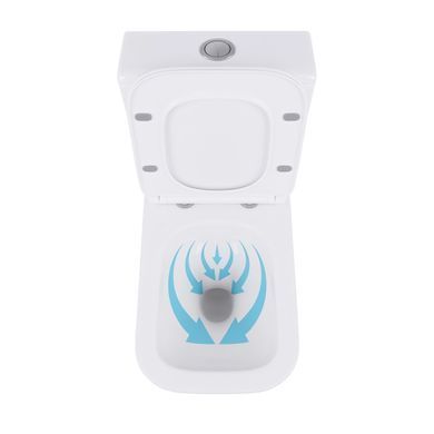 Унитаз напольный Qtap Crow Eco безободковый с сиденьем Soft-close QTCRO27W48750