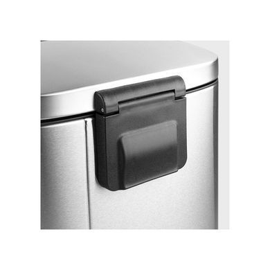Мусорное ведро с плавным закрытием прямоугольное Mixxus Bevel-TC0112 SS Color 12л цвет нержавейка (MI7087)