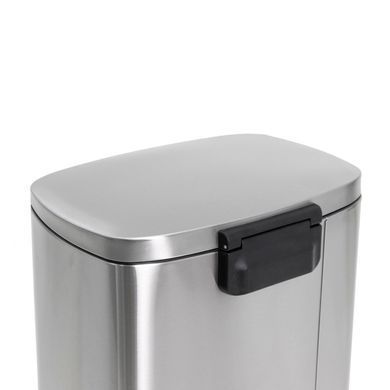 Мусорное ведро с плавным закрытием прямоугольное Mixxus Bevel-TC0112 SS Color 12л цвет нержавейка (MI7087)