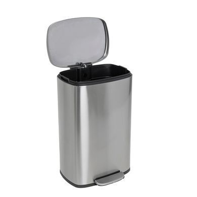 Мусорное ведро с плавным закрытием прямоугольное Mixxus Bevel-TC0112 SS Color 12л цвет нержавейка (MI7087)