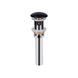 Комплект Qtap Nando LT: Раковина подвесная прямоугольная 600х420х120 мм Matt Black + Донный клапан PU03O