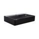 Комплект Qtap Nando LT: Раковина подвесная прямоугольная 600х420х120 мм Matt Black + Донный клапан PU03O