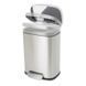 Мусорное ведро с плавным закрытием прямоугольное Mixxus Bevel-TC0112 SS Color 12л цвет нержавейка (MI7087)