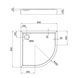 Душовий піддон Qtap Robin 308812C 80x80x12 см. + сифон.