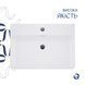Комплект Qtap Nando LT: Раковина подвесная прямоугольная 610х420х140 мм White + Донный клапан PU02O