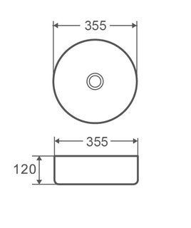 Умивальник накладний керамічний Mixxus Premium Topper-0101 355x355x120mm (MP6489)