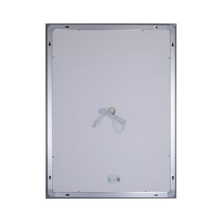 Дзеркало Lidz Kubis 600х800 з LED-підсвічуванням Touch, з антизапотіванням, з диммером, рег.