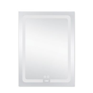 Дзеркало Lidz Kubis 600х800 з LED-підсвічуванням Touch, з антизапотіванням, з диммером, рег.