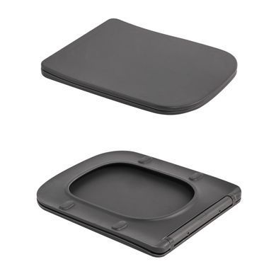 Унитаз подвесной Tern Ultra Quiet 490&times;365&times;325&nbsp;мм, Anthracite, с сиденьем Slim Duroplast / Soft-close / Quick Release QT17332303ASAN Qtap