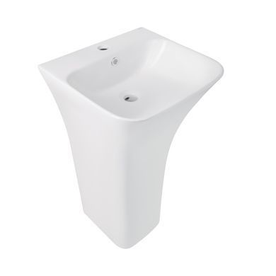 Раковина напольная моноблок Qtap Crow 445x420x840 White QT0511G315WN
