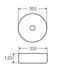 Умивальник накладний керамічний Mixxus Premium Topper-0101 355x355x120mm (MP6489)
