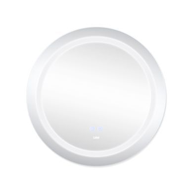 Дзеркало Lidz Aria R600 з LED-підсвічуванням Touch, з антизапотіванням, з диммером, рег.