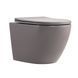 Унитаз подвесной Robin Ultra Quiet 490&times;365&times;325&nbsp;мм, Stone Grey, с сиденьем Slim Duroplast / Soft-close / Quick Release QT13332381АSSG Qtap