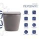 Унитаз подвесной Robin Ultra Quiet 490&times;365&times;325&nbsp;мм, Stone Grey, с сиденьем Slim Duroplast / Soft-close / Quick Release QT13332381АSSG Qtap