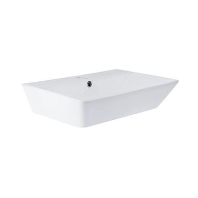 Комплект Qtap Virgo: Раковина подвесная прямоугольная 600x420x140 мм White + Донный клапан PU02O