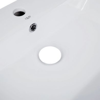 Комплект Qtap Virgo: Раковина подвесная прямоугольная 600x420x140 мм White + Донный клапан PU02O