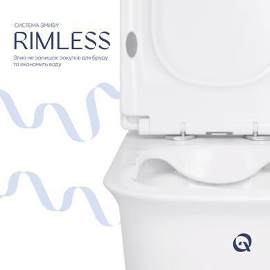 Унитаз-компакт Qtap Nando безободковый с сиденьем Soft-close QT12221222AW