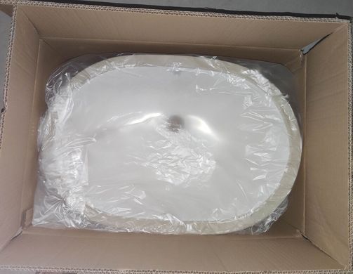 Раковина врізна під стільницю MIXXUS PREMIUM ELLIPSE-1701 570х385х205mm з переливом (MP6566)