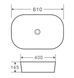 Умивальник накладний керамічний Mixxus Premium Diverse-0102 610x400x145mm (MP6486)