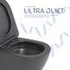 Унитаз подвесной Robin Ultra Quiet 490&times;365&times;325&nbsp;мм, Anthracite, с сиденьем Slim Duroplast / Soft-close / Quick Release QT13332381АSAN Qtap