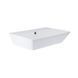 Комплект Qtap Virgo: Раковина подвесная прямоугольная 600x420x140 мм White + Донный клапан PU02O