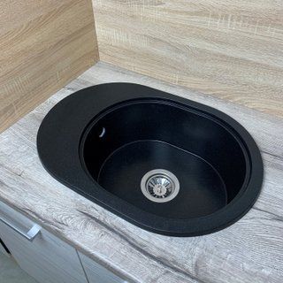 Кухонна мийка Adamant OVALE Чорний металік