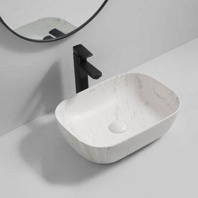 Раковина накладна Mixxus Premium DIVERSE-0112 MARBLE 455х325х135mm (MP6543)