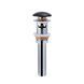Раковина Qtap Nando LT 500х420х120 Matt black с донным клапаном QT12112173SMBMB
