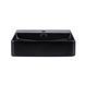 Раковина Qtap Nando LT 500х420х120 Matt black с донным клапаном QT12112173SMBMB