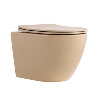 Унитаз подвесной Robin Ultra Quiet 490&times;365&times;325&nbsp;мм, Beige, с сиденьем Slim Duroplast / Soft-close / Quick Release QT13332381АSSB Qtap