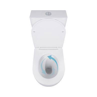 Унитаз-компакт Qtap Robin Ultra Quiet безободковый с сиденьем Soft-close QT13226089AW