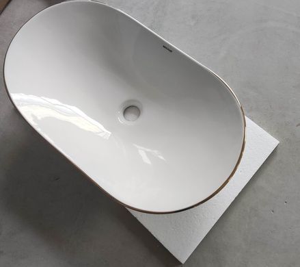 Раковина накладна MIXXUS PREMIUM WAVE-0105 EDGE GOLD 620х360х160mm (MP6557)