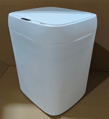 Мусорное ведро сенсорное прямоугольное Mixxus Wave-TC0212 White 12 л (цвет белый) (MI8403)