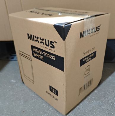 Мусорное ведро сенсорное прямоугольное Mixxus Wave-TC0212 White 12 л (цвет белый) (MI8403)