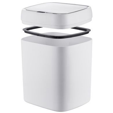Мусорное ведро сенсорное прямоугольное Mixxus Wave-TC0212 White 12 л (цвет белый) (MI8403)