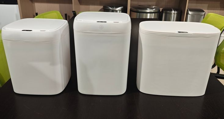 Мусорное ведро сенсорное прямоугольное Mixxus Wave-TC0212 White 12 л (цвет белый) (MI8403)