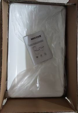 Раковина накладна Mixxus Premium QUADRO-0209 600х370х140mm з переливом (MP6522)