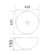 Раковина накладна Mixxus Premium ELLIPSE-0205 430х430х150mm з переливом (MP6530)