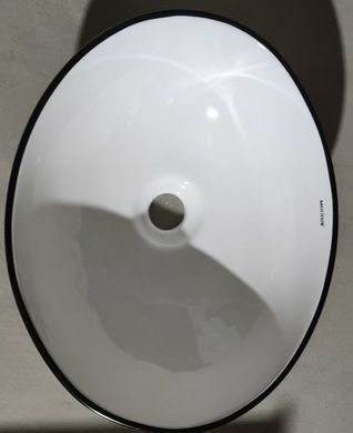Раковина накладна MIXXUS PREMIUM ELLIPSE-0108 EDGE BLACK 400х330х145mm (MP6527)