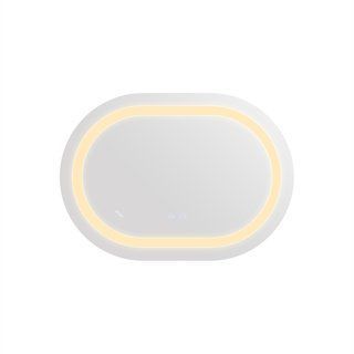 Дзеркало Qtap Gemini 650х900 з LED-підсвічуванням Touch, з антизапотіванням, з диммером, рег. темп. кольори (3000-6500K) Reverse QT2578R6590