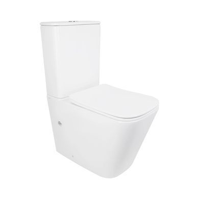 Унитаз напольный Qtap Tern Ultra Quiet безободковый с сиденьем Soft-Close QT17226003AW White
