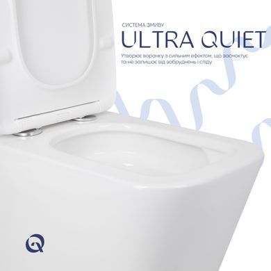 Унитаз напольный Qtap Tern Ultra Quiet безободковый с сиденьем Soft-Close QT17226003AW White