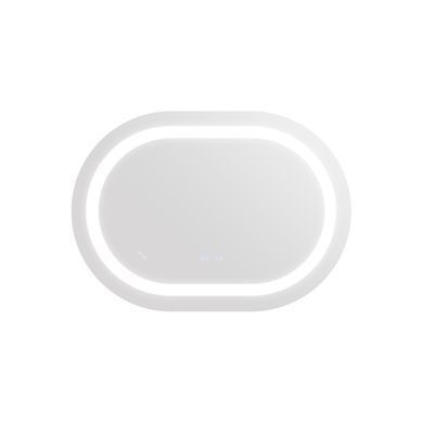 Зеркало Qtap Gemini 650х900 с LED-подсветкой Touch, с антизапотеванием, с диммером, рег. темп. цвета (3000-6500K) Reverse QT2578R6590